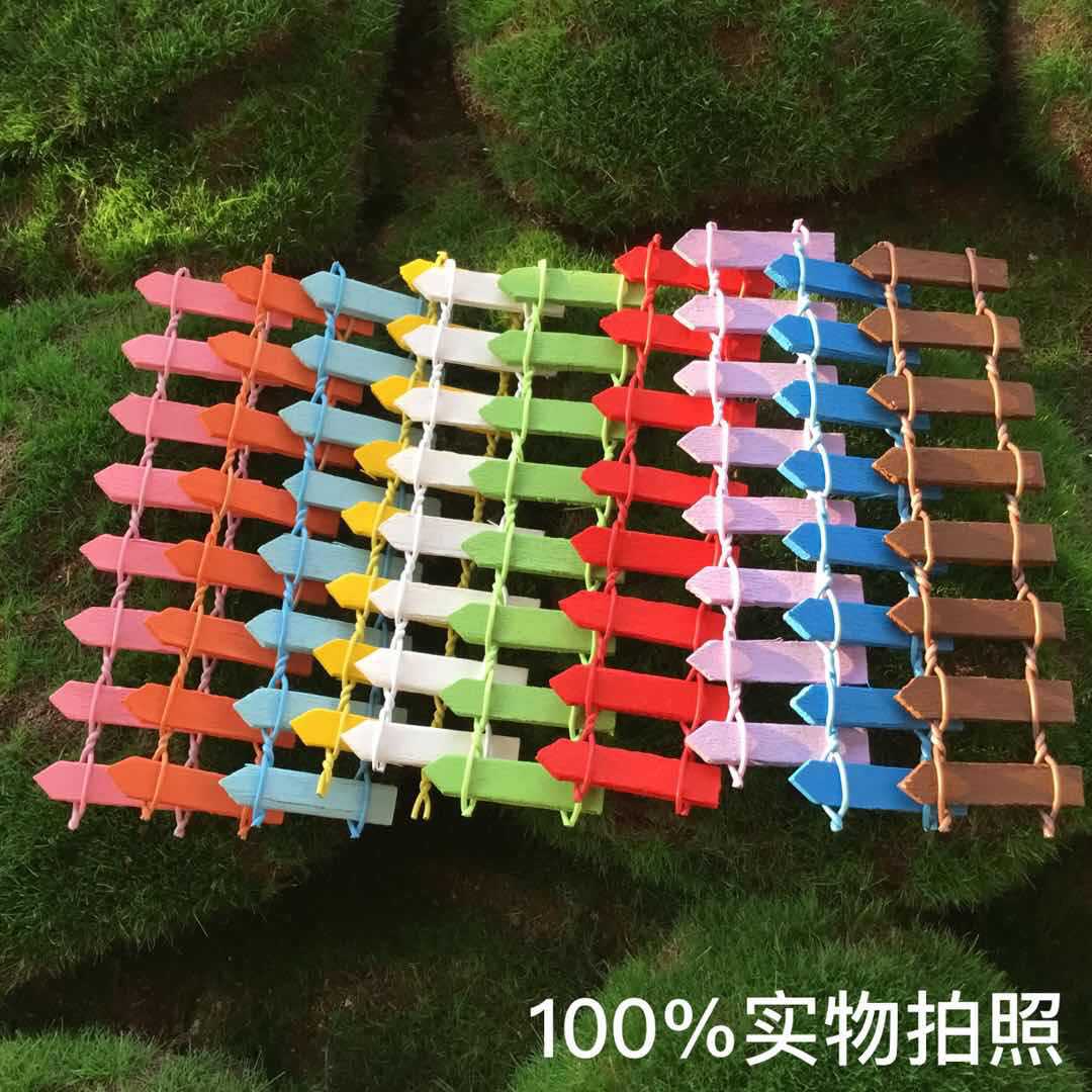 Miniature Wooden Fence for Micro Landscape Decor, Succulent Garden Ornament, White Picket Fence