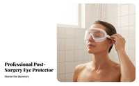 Waterproof Post-Surgery Eye Protector Protection Wraparound Safeguard Glasses Wide Vision Anti-Fog Safety Goggles Lightweight for Adults, Women, Workers, Showering, Outdoor, Workplace