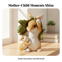 Tan and White Garden Bunny Sculpture Gift Idea Decor Piece Resin Bunny Statue Garden Rabbit Ornament