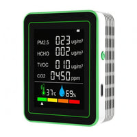 Portable Air Quality Monitor Rechargeable Battery Handheld Air Quality Monitor Home Gadget Color Display Rectangular