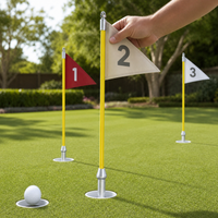 Golf Flagstick Hole Cup Combo for Putting Green Practice and Competition