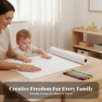 Thick Kids Drawing Paper Roll Even Surface Doodle Paper Roll Long-Lasting and Tear-Resistant Art Supplies for Toddlers, Teachers, Students, Kindergarten, Daycare, School, Home