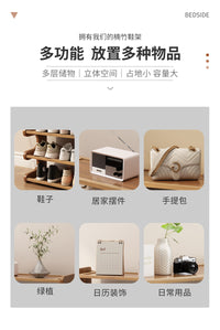 简易双拼鞋架子置物架家用门口多功能收纳神器经济型学生宿舍鞋柜