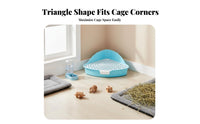 Hare Waste Pan Anti-Tipping Chinchilla Potty Pan Spill-Resistant High Back Litter Pan