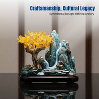 Modern Oriental Flowing Peak Resin Decoration, Home Decor for Living Room, Entryway, Study, Tea Table, TV Cabinet