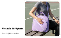 Badminton Bag Multi-Functional Sports Shoulder Bag Lightweight Racket Carrier Tote for Women, Men, Travel, Gym
