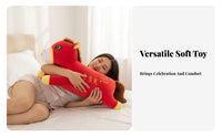 Long Horse Full-Length Pillow Auspicious Design Long Horse Soft Toy Horse Plush Support Pillow Super-Soft Large Horse