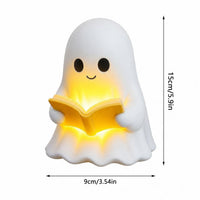Cute Halloween Ghost Reading Night Light