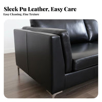 Oil Wax Leather Look utilitarian design Couch Set Sturdy Frame 2-Person Loveseat Vintage Aesthetic Sofa Easy Assembly for Apartment Dwellers, Interior Design aficionados, Office Managers, Lounge Area, Den, Bedroom