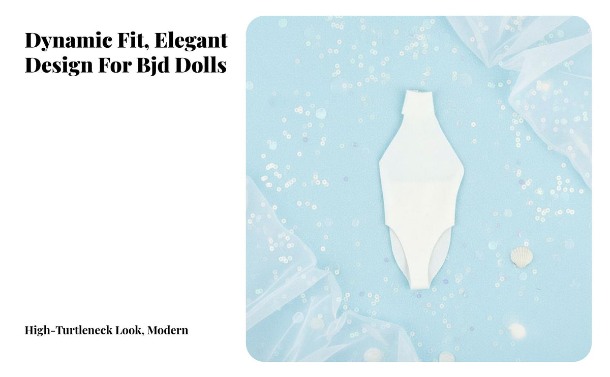 High Neck Doll Leotard Non-Staining 1/6 Scale Doll Bodysuit Design Halter Neck Single Piece Swimsuit for Hobbyists, Collection Display