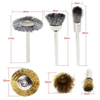 42-Piece T-Type Wire Brush Set for Rust Removal and Cleaning
