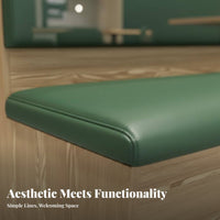 Leather Restaurant Booth Sofa Solid Wood Construction Upholstered Dining Banquette Soft Upholstery Upholstered Banquette Bench for Adults, Lounge, Bar