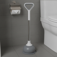 Heavy-Duty Toilet Plunger with Enhanced Suction Cup for Clogged Drains