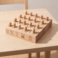 Wooden Sensory Matching Toy Educational Child-Centered Sorting Toy Open-Ended Shape Sorting Board for Kids, Home, Classroom, Preschool