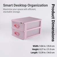 Desktop Drawers for Office Storage, Stackable Desk Organizer, Small for Modular Box for Students