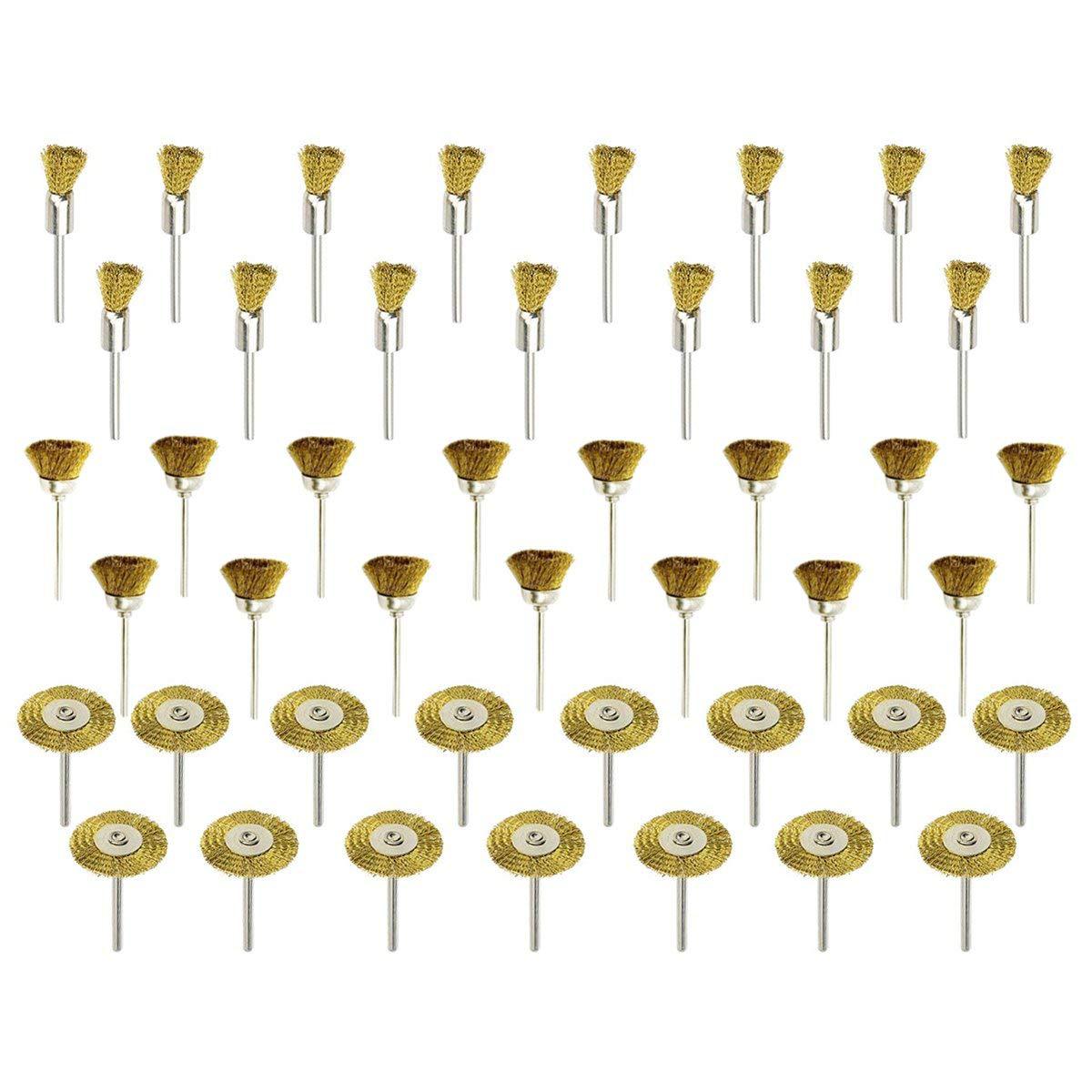 45-Piece Mini Wire Brush Set for Cleaning and Polishing