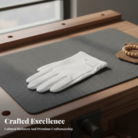 Soft & Lint-Non-Linting Wenwan Patina Gloves Breathable Deerskin Polishing Gloves Adjustable Wrist Strap for Collectors Handlers, Storage