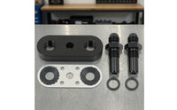 Gearbox Cooler Line Adapter Plate with Fittings 6AN Gearbox Cooler Line Adapter Plate with Gasket CNC-Machined Custom