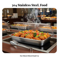 Rectangular cafeteria Dish Deep culinary pan Rustresistant for professional Kitchen