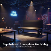 Industrial Design Dining Booth and Table Set Sturdy Table and Bench Set Wear-Resistant Cafe Seating Easy to Clean for Bar Owners, Diner, Eatery, Lounge, Breakfast Nook