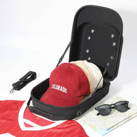 Zippered Baseball Cap Case Vented Rigid Cap Case Moisture Protection Shoulder Strap