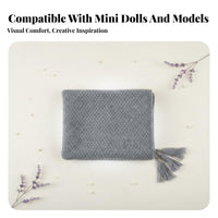 Realistic Intricate BJD Doll Blanket Soft and Comfortable 1/6 Scale Doll Throw Handmade for Hobbyists, Adults, Roombox Display