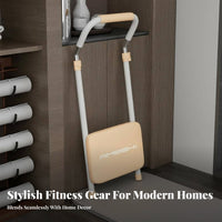 Easy to Stow Sit-up Assistant Portable Abdominal Crunch Equipment Compact and Lightweight Sit up Assistant Bar Comfortable Padding for Home Exercisers, Beginners, Adults, Living Room, Gym, Travel, Office