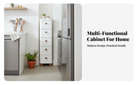 Narrow Storage Organizer Space-Saving Design Narrow Drawer Cabinet Removable Drawers Japanese Design Dresser for Homeowners, Bedroom, Living Room