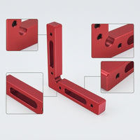 2 Pieces Anodized Woodworking Clamp with Scale Right Angle Woodworking Corner Clamp Versatile L-Shaped Clamping Square Accurate for Woodworkers, DIYers, Cabinet Assembly, Frame Alignment