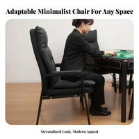 clean contemporary Design Armless Upholstered Chair spine Support Indoor Furniture Padded Seat adaptable for Game Players, Office Managers, Interior Decorators, Living Room, Bedroom, Waiting Area, Restaurant