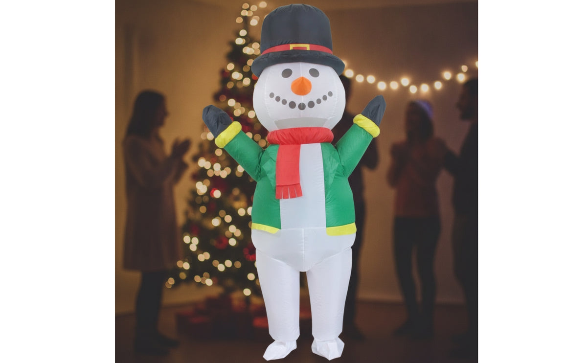 Inflatable Snowman Costume Unisex Inflatable Snowman Costume Tear-Resistant for Adults, Holiday Processions