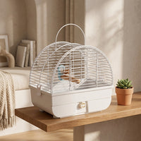 Portable Bird Cage Travel Cage for Small Birds, Dome Top Outdoor Cage with Perch, Lightweight Portable Cage for Parrot Parakeet Travel