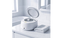 Jewelry Cleaner with Hinged Lid Compact Cleaner with Stainless Steel Tank Countertop Vibrational Bath for Home, Travel