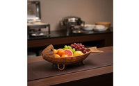 Lightweight Marine Basket Easy to Clean Fruit Tray Air-Circulating Weave for Dessert Display
