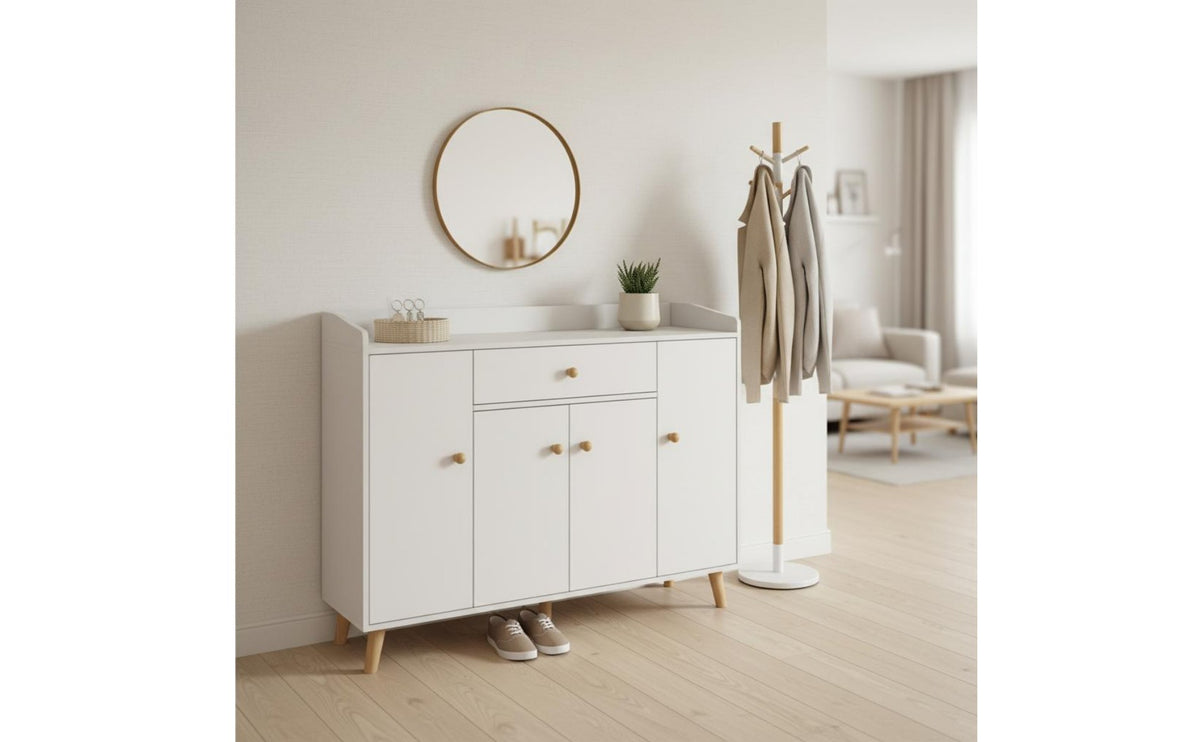 Nordic Design Entryway Shoe Rack Cabinet Large Capacity Shoe Storage Cabinet Adjustable Shelves for Small Apartment Dwellers, Hallway, Closet