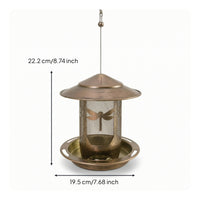 Metal Mesh Bird Feeder Hanging Bird Feeder Rainproof Rust-Resistant for Garden, Patio, Porch