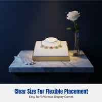 Jewelry Display Stand, Leather Tray, Greenstone Bracelet Holder, Necklace and Ring Organizer, Artistic Design, Counter Cabinet,