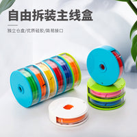 Space Capsule Detachable Rainbow Silicone Fishing Line Spool Box Large Fishing Line Winder Organizer