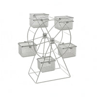 Rotating Wheel Snack Rack Stainless Steel Rotating Wheel Snack Stand Wire Basket Rack Tabletop