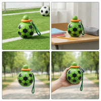 Football Cup Stainless Steel Insulated Cup with Strap Insulated Soccer Ball Water Bottle for Kids, Students, Outdoor Sports, School