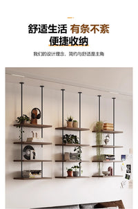 简约装饰吊架铁艺吊顶悬挂置物架吊挂层板架花架吧台悬挂吊展示架 2层40*25*85cm