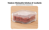 Divided Compartments meat Portioning Box health-safezer Safe Stackable Deli meat storage container crispKeeping Refrigerator Organizer food-safe plastic for Meal food-safeppers, Home Cooks, Office Workers, Kitchen