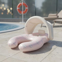 Sun Shade Mother Child Buoy Family Use Mommy and Baby Buoy Easy to Inflate Parent Child Swim Companion Vinyl for Parents, Kids, Outdoor Swimming