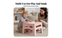 Foldable Table with Handle Lightweight Foldable Table Kid-Friendly Furniture for Young Children, Bedroom, Classroom