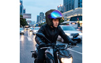 Helmet with Face Visor Aerodynamic Three-Quarter Helmet Lightweight Double Visor for Motorcyclists, Motorcycle Riding, Commuting
