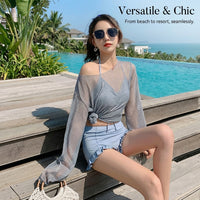 Swimsuit and Bikini Set for Women with High Waist Slimming Bottoms, Padded Triangle for for Sunbathing