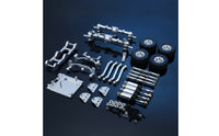 Metal Kit 1/12 Scale RC Car Parts with Shock Absorbers Machined Axle Housing for Chassis Rebuilding