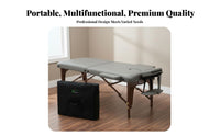 Waterproof & Oil-Resistant Foldable Massage Table Easy to Clean Portable Massage Table Skin-Friendly PVC Leather Portable Beauty Bed No Assembly Required for Mobile Therapists Artists, Estheticians, Spas, Medical Facility S, Medical Facility