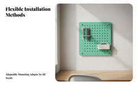Easy Installation DIY Perforated Panel Multi-Purpose Pegboard Panel Kit Modular Design Storage Rack Versatile for Office Workers, Homeowners, Study Room, Bedroom, Kitchen, Entryway