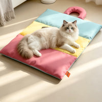 Foldable Pet Sleeping Mat Wipeable Quilted Pet Mat Tech Material